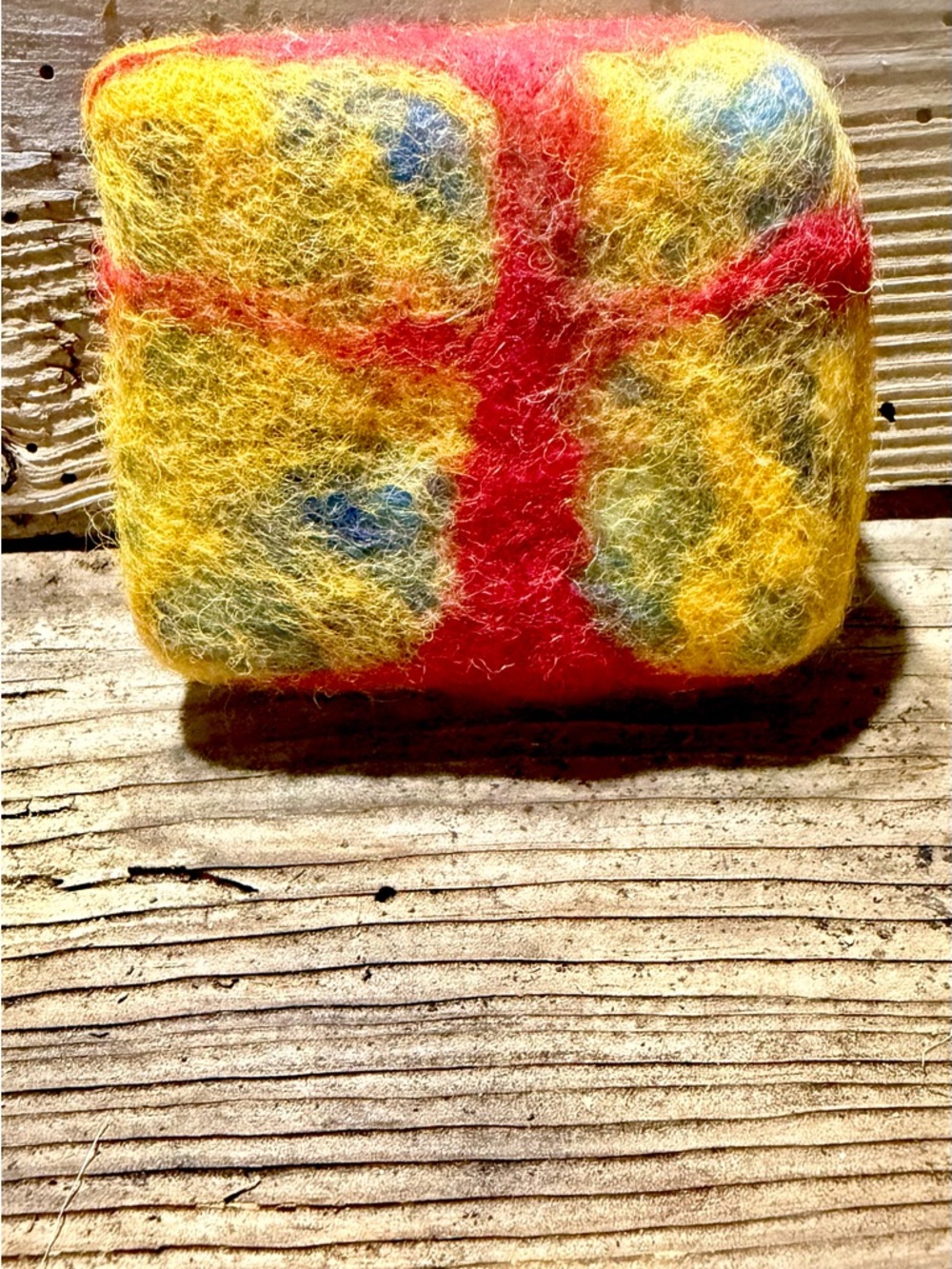 Amish Soap in
Hand-felted Scrubby